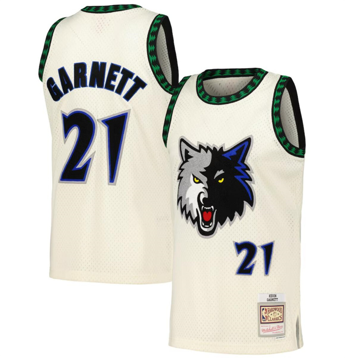 Men's Minnesota Timberwolves Active Player Custom Cream Throwback Stitched Jersey Men's Minnesota Timberwolves Active Player Custom Cream Throwback Stitched Jersey